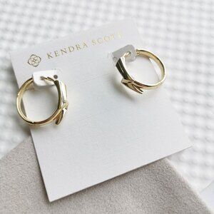 Kendra Scott Gold Bolt Huggie Earrings NEW